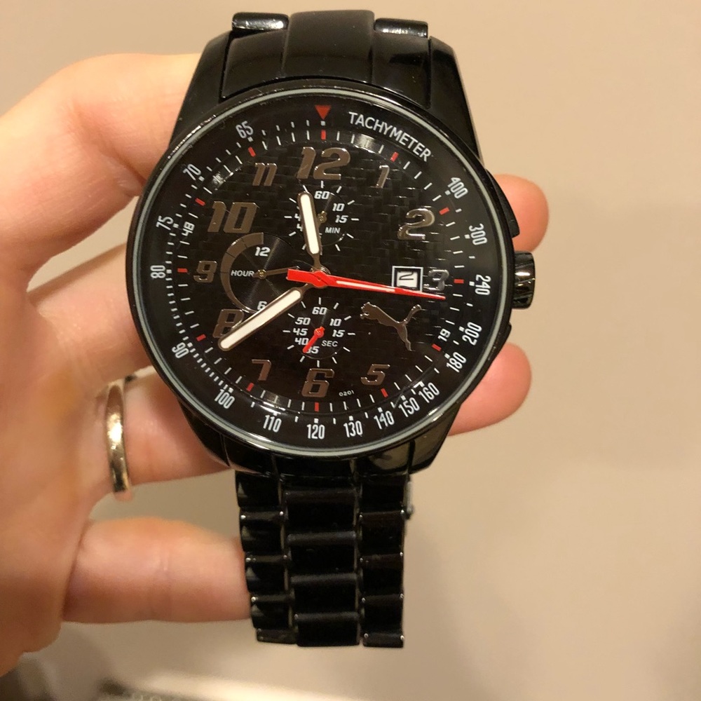 Puma watch (men’s) black with large face